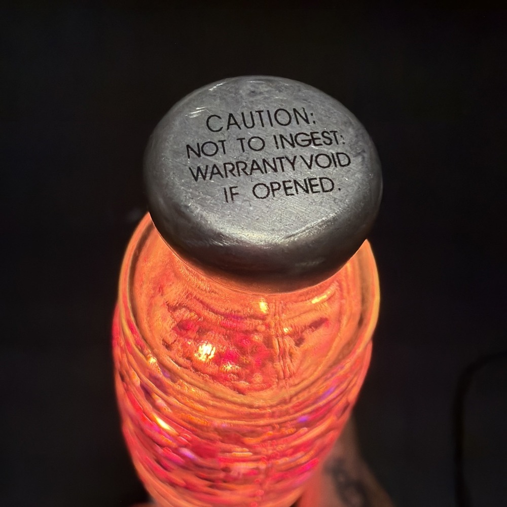 white lava lamp With Pink Glitter 14" PRE OWNED - Picture 4 of 6